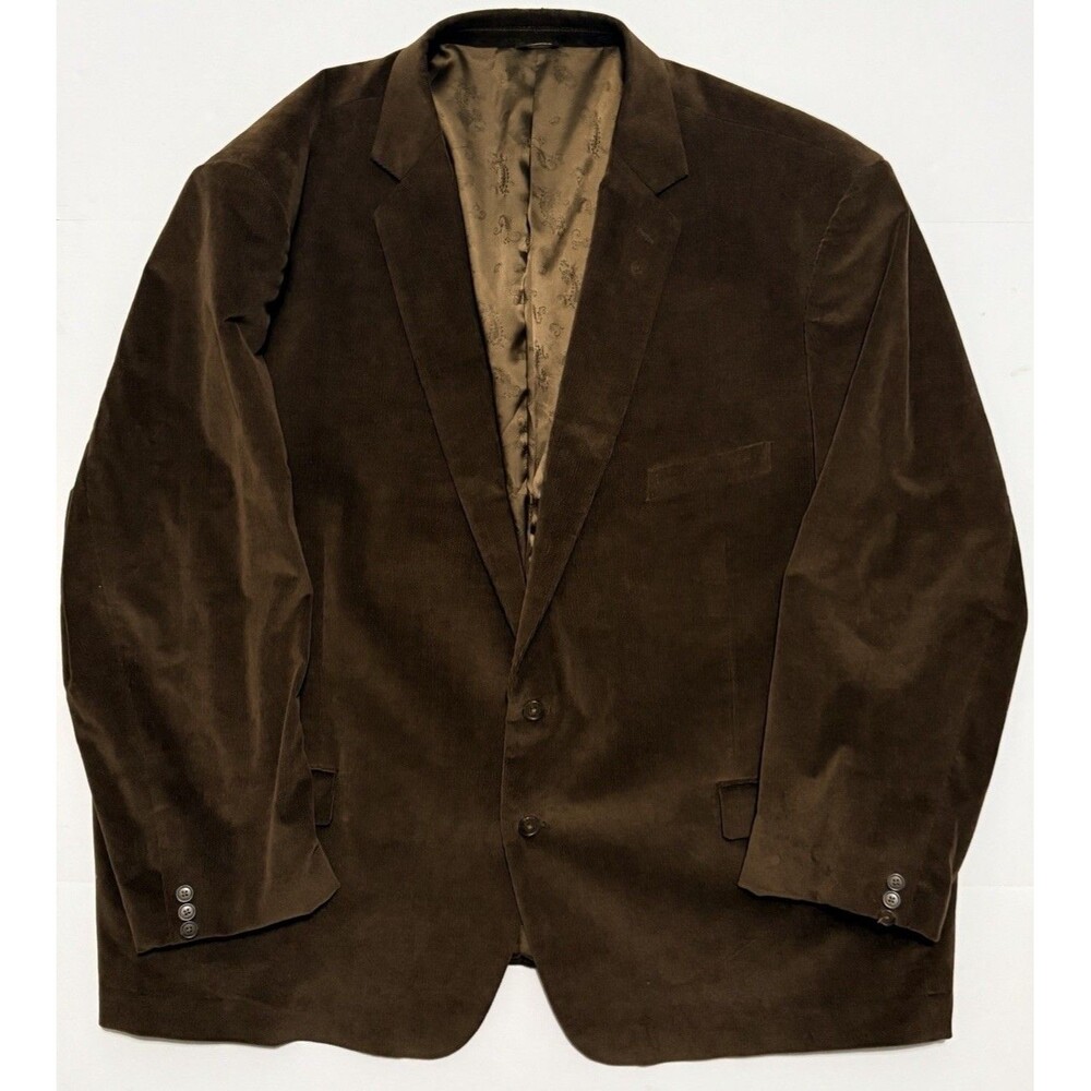 Oak Hill Men’s 5XL [62-64R] Brown Corduroy Sport Coat Blazer Jacket